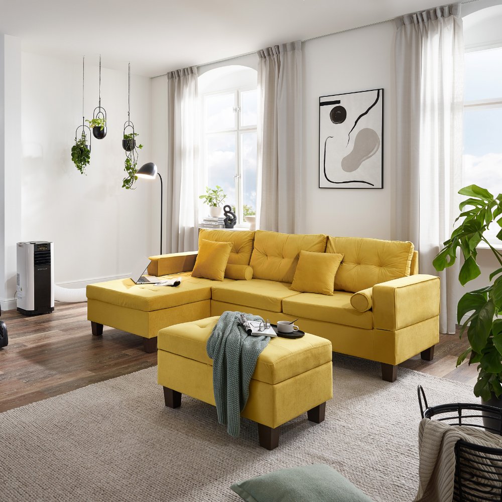 Home-Deluxe-Sofa-Rom-Samt-Gelb-Ambiente-Rechts