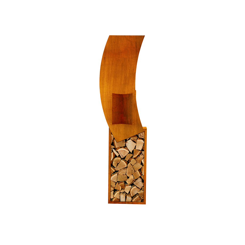 Kamin-Swing-front-rust-holz